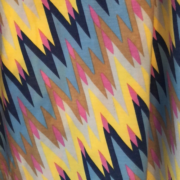Lularoe M multi colored chevron Maxi skirt - Picture 2 of 4